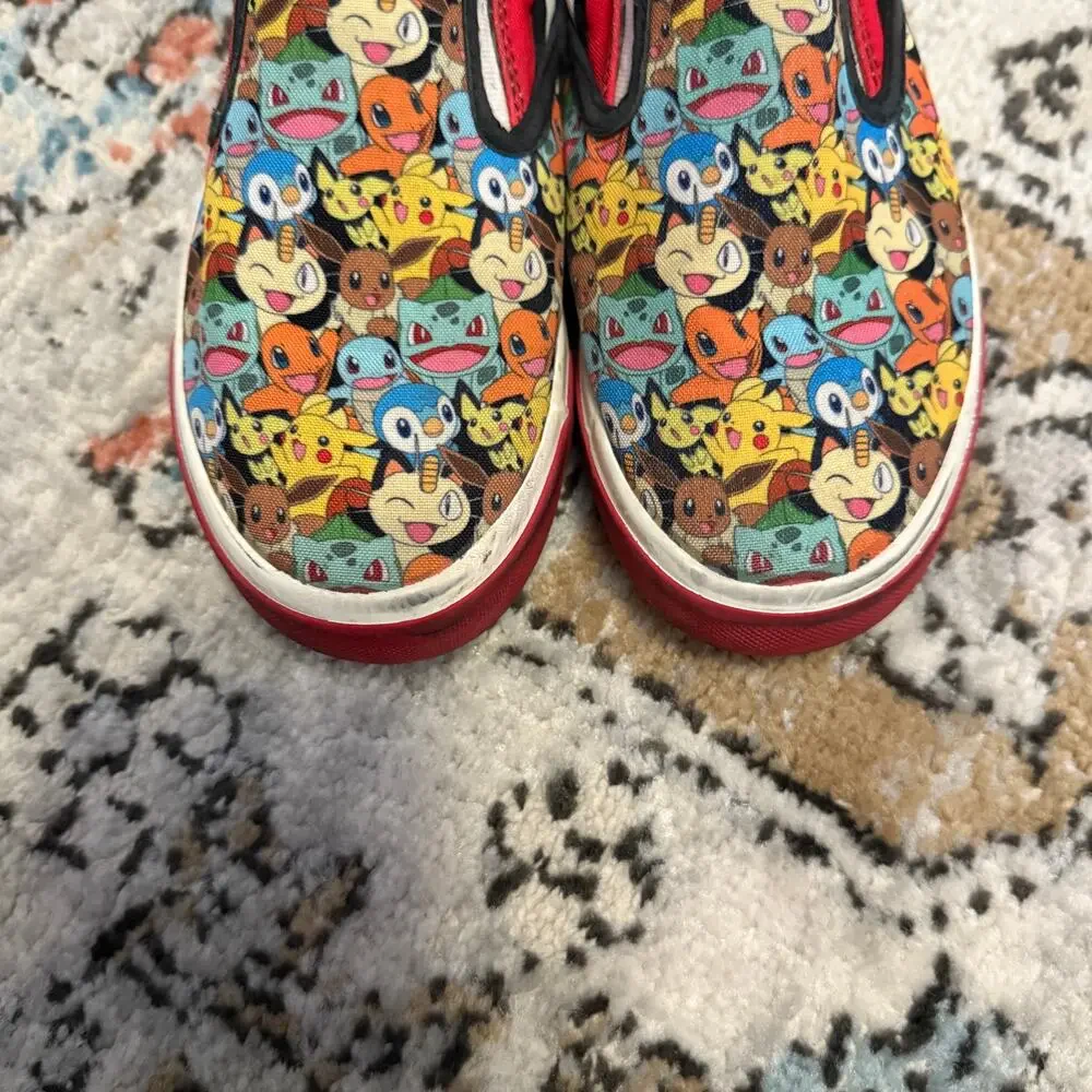Ground Up Pokémon Slip-On Shoes Youth Size 3 Pikachu Eevee Charmander‎ 2023
